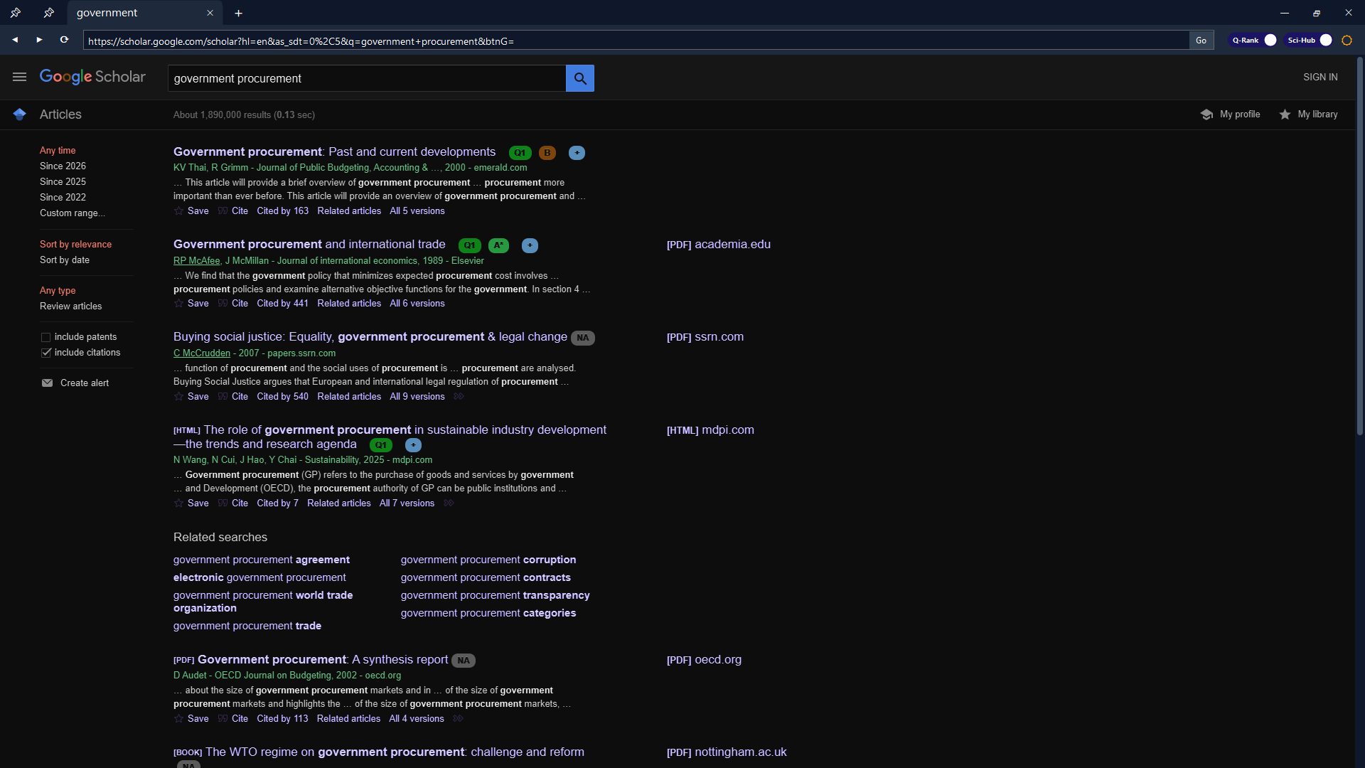 Internal Browser Dark Theme